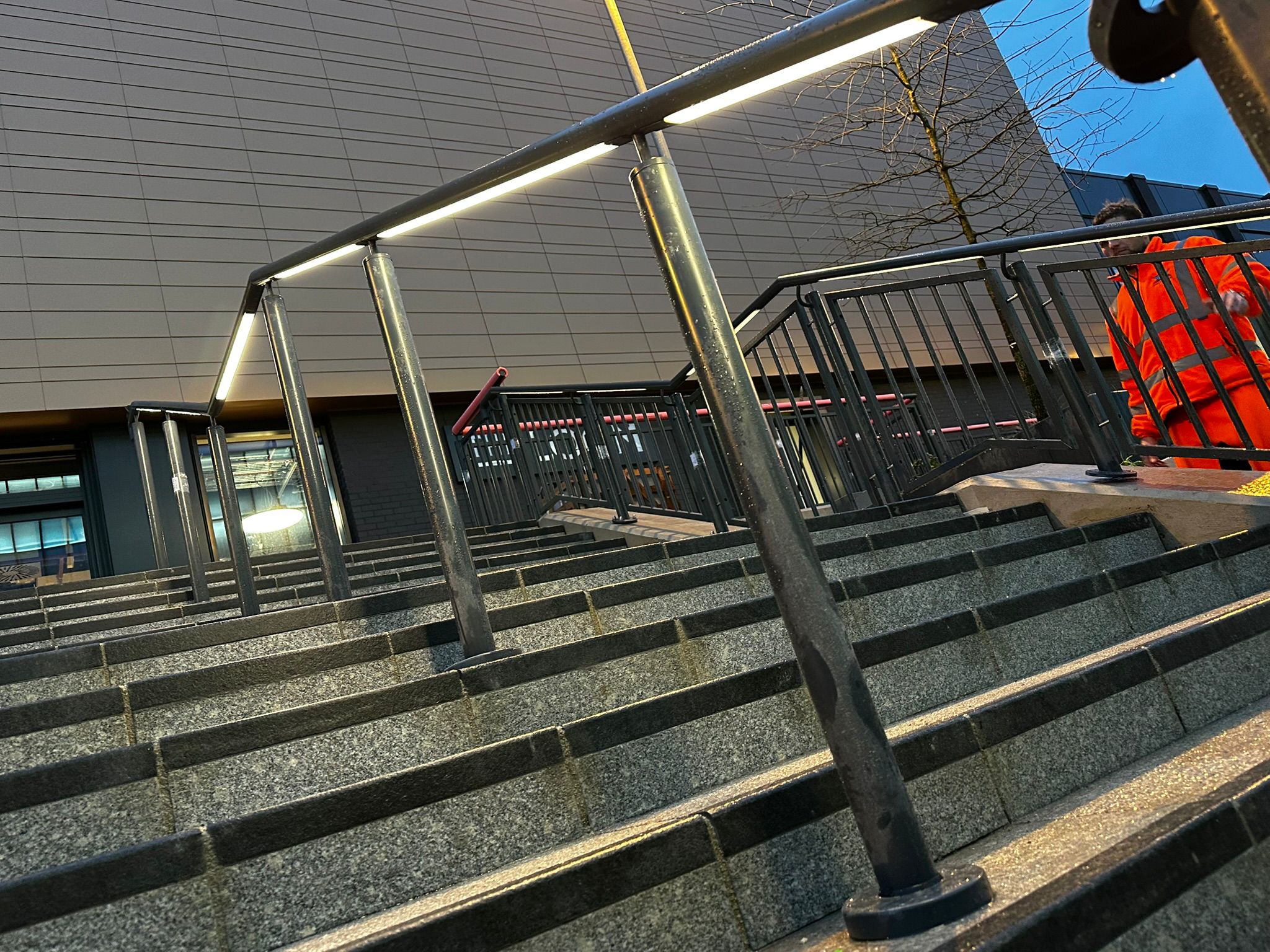 Oldham town centre LED handrails