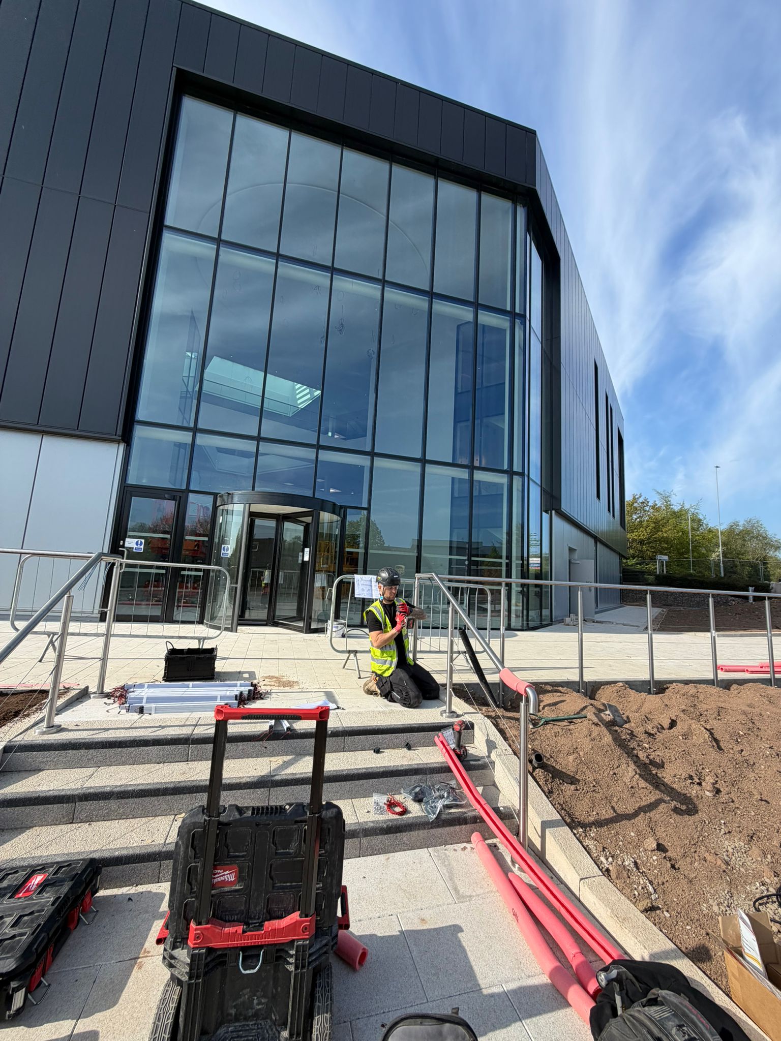 Mercedes F1 HQ LED handrail installation